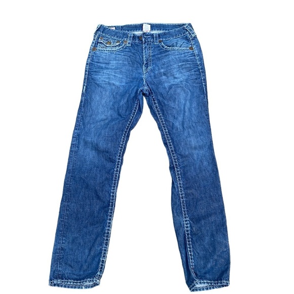 Vintage Embroidered Tab True Religion Jeans Size 34 Blue - Picture 11 of 15